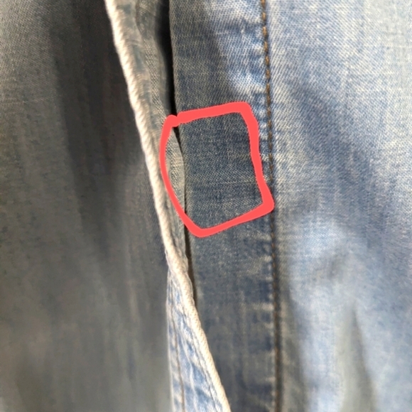 Driftwood Lana Western Embroidered Aztec Denim Button Shirt...Size Small - Picture 9 of 9